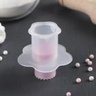 Шприц-пресс для заполнения начинкой и удаления сердцевины кексов Доляна, 6.5×4.5×3 см, прозрачный, розовый - Фото 2