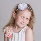 ободок для волос "Школьница" цветок ажурный с жемчужинами - Фото 2