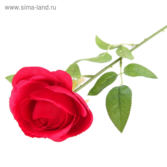 цветы искусственные 55 см роза парковая красный - Фото 1