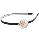 ободок для волос "Стиль" зеркальный декор ромашка - Фото 1