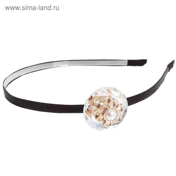 ободок для волос "Стиль" зеркальный декор ромашка - Фото 1