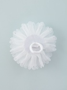 Бант для волос на резинке «Школьница», цветок ажурный, d=10 см, белый - Фото 5