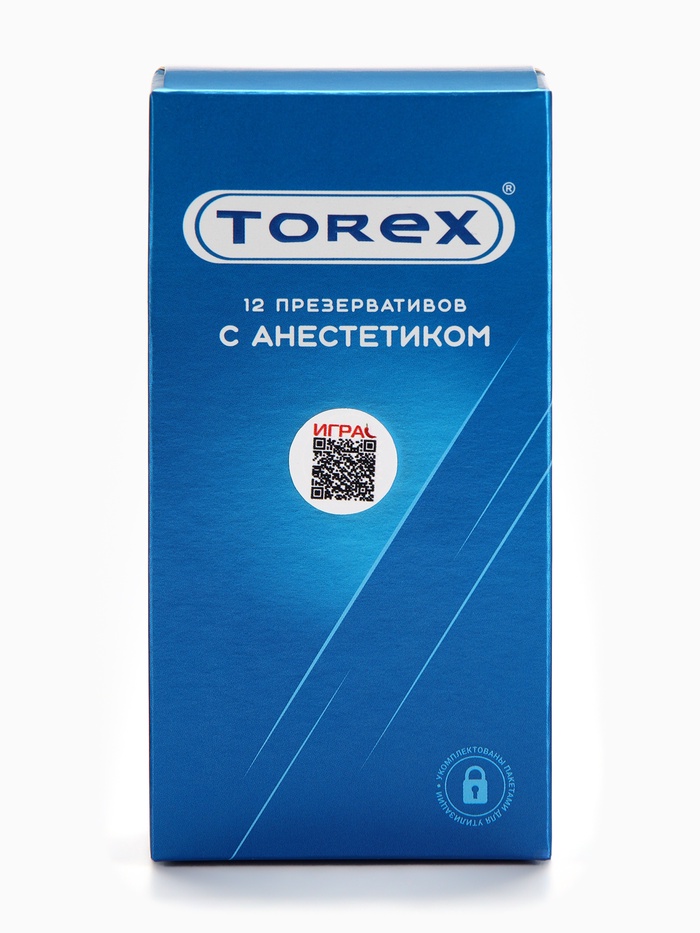 Презервативы Torex, продлевающие, с бензокаином, 12 шт. - Фото 1