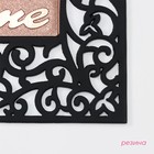 Коврик придверный Доляна Welcome, вензель, узорный, 45×75 см, чёрный - Фото 3