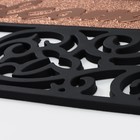 Коврик придверный Доляна Welcome, вензель, узорный, 45×75 см, чёрный - Фото 4