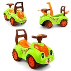 Толокар «Львёнок» с гудком-пищалкой, цвет салатовый - Фото 2