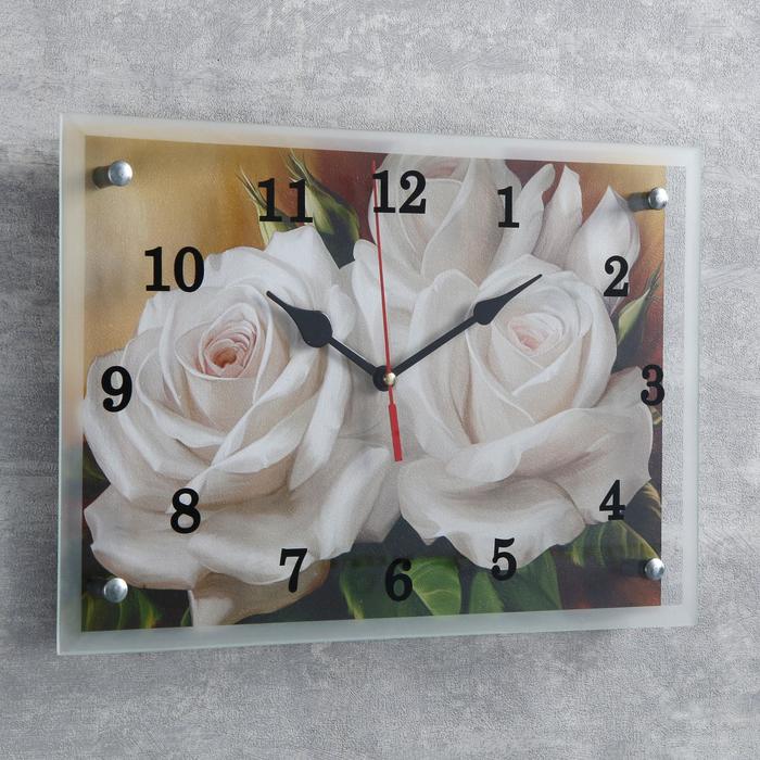Часы-картина настенные, серия: Цветы, "Цветы", 25х35 см - фото 1883236996