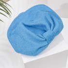 Чалма для сушки волос Доляна, микрофибра, синяя - Фото 6