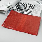 Обложка для паспорта, красный кайман - Фото 3