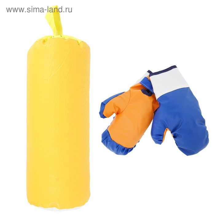 Набор для бокса детский №1, перчатки, груша, цвета МИКС - Фото 1