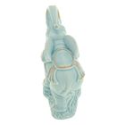 Сувенир керамика "Слоник" голубой, 10х10х5,5 см - Фото 2