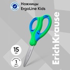 Ножницы детские 15 см, ErichKrause Combi, ручки с резиновыми вставками, с закруглёнными концами лезвий, МИКС - Фото 1