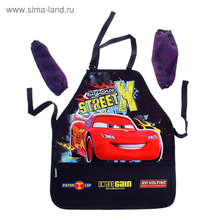 Фартук для труда + нарукавники для девочки Disney Cars 510х440 - Фото 1