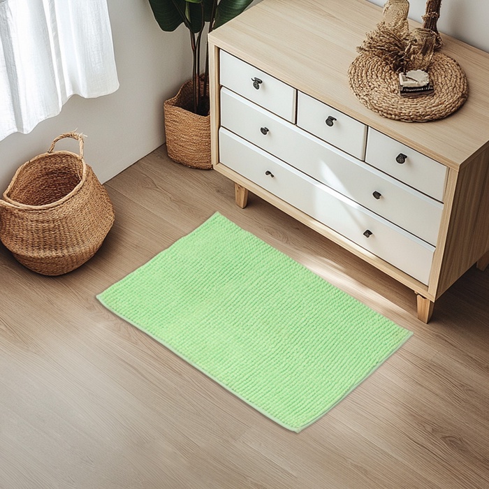 Коврик для дома Доляна «Букли», 50×80 см, зелёный - Фото 1