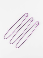 Набор вспомогательных булавок для вязания, 17 см, 3 шт., фиолетовый - Фото 2