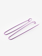 Набор вспомогательных булавок для вязания, 17 см, 3 шт., фиолетовый - Фото 4