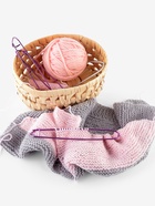 Набор вспомогательных булавок для вязания, 17 см, 3 шт., фиолетовый - Фото 3