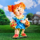 Садовая фигура "Гном девочка с цветами" большая 30х29х58см МИКС - Фото 1