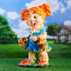 Садовая фигура "Гном девочка с цветами" большая 30х29х58см МИКС - Фото 2