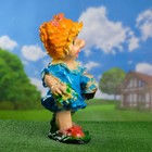 Садовая фигура "Гном девочка с цветами" большая 30х29х58см МИКС - Фото 5