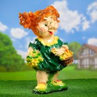 Садовая фигура "Гном девочка с цветами" большая 30х29х58см МИКС - Фото 7