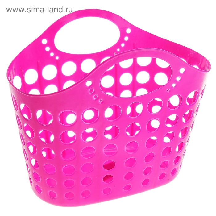 Корзина сумка, 29х17х11 см, "Круги", микс цвета - Фото 1