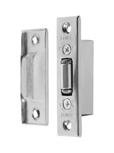 Фиксатор дверной, роликовый, цвет хром