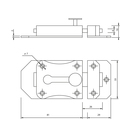Шпингалет дверной (мод.8202), 10 см, цвет золото - фото 24225406