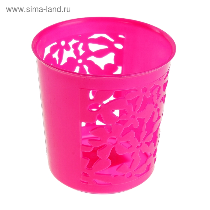 Корзинка пластиковая для хранения «Цветы», 10×10×10 см, цвет МИКС - Фото 1