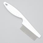 Расчёска с частыми зубьями, 18 см, пластиковая ручка, белая - фото 8252422