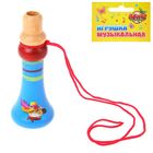 Игрушка музыкальная дудочка на веревочке "Сказочный кот в сапогах" 9 см - Фото 1