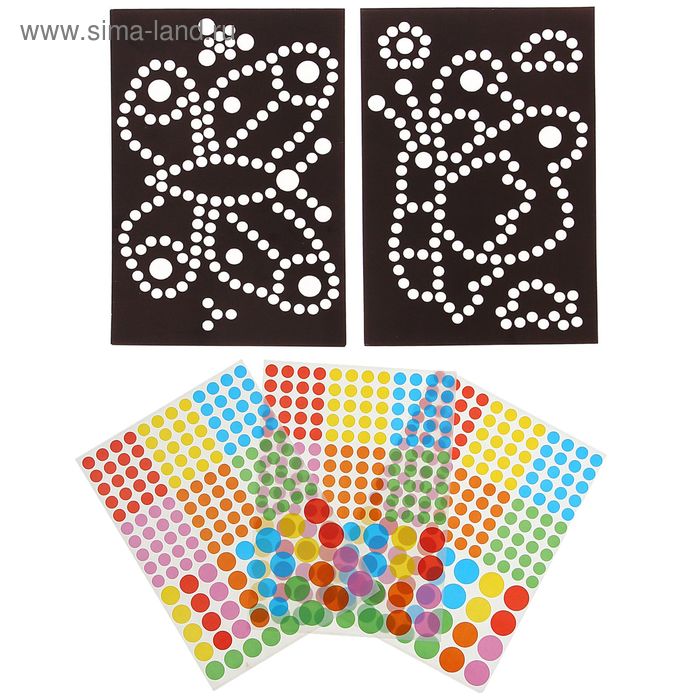 Аппликация наклейками "Бабочки" - Фото 1