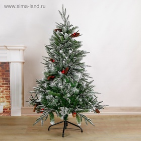 Искусственная ёлка с шишками, ягодами «Зимнее волшебство. Виктория», 180 см, 972 смешанные ветки на крючках