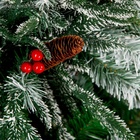 Искусственная ёлка с шишками, ягодами «Зимнее волшебство. Виктория», 180 см, 972 смешанные ветки на крючках - Фото 3