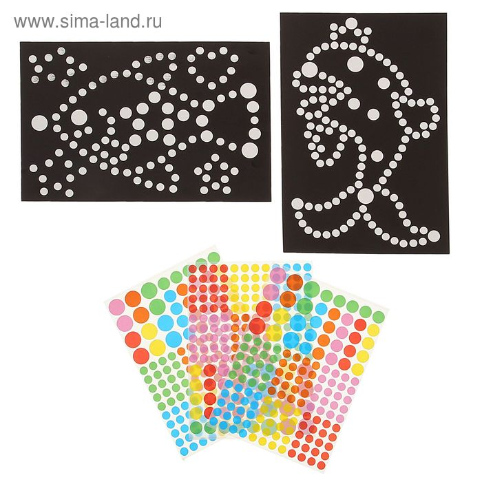 Аппликация наклейками "Рыбки" - Фото 1