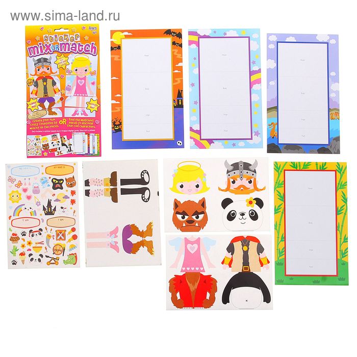 Аппликация наклейками "Викинг и принцесса" - Фото 1