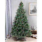 Искусственная ёлка с шишками, ягодами «Зимнее волшебство. Виктория», 300 см, d нижнего яруса 160 см, 3008 смешанные ветки на крючках, 26 ярусов - Фото 2