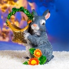 Садовая фигура из полистоуна «Зайка с лукошком», 33.5×28×28 см - Фото 11