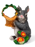 Садовая фигура из полистоуна «Зайка с лукошком», 33.5×28×28 см - Фото 4