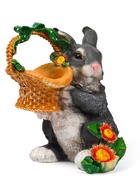 Садовая фигура из полистоуна «Зайка с лукошком», 33.5×28×28 см - Фото 9