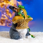 Садовая фигура из полистоуна «Зайка с лукошком», 33.5×28×28 см - Фото 13