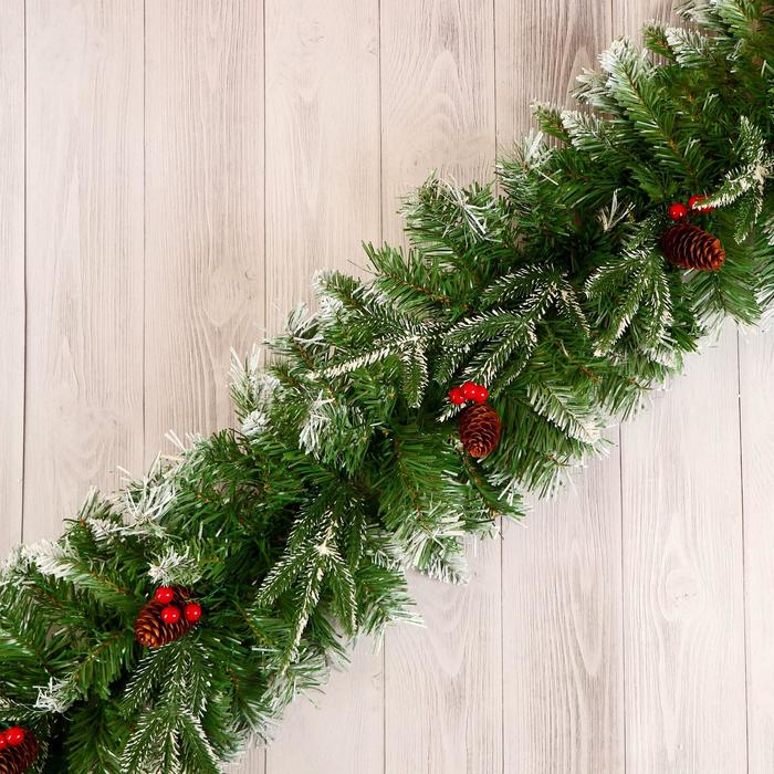 Гирлянда новогодняя «Зимнее волшебство. Зимний шик», ёлочная, 270 см, d=25 см, 220 веток - Фото 1