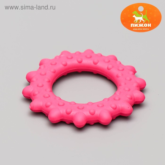 Игрушка жевательная "Кольцо с шипами", TPR, 8,5 см, микс цветов - Фото 1