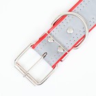 Ошейник широкий с косточками, светоотражающий, 66 х 3,5 см, ОШ 48-58 см, красный - Фото 5