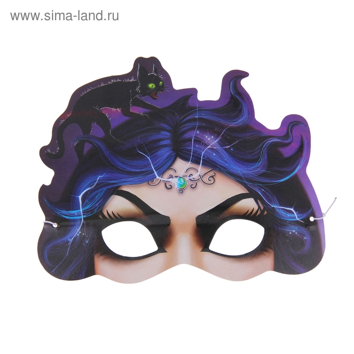 Маска карнавальная "Ведьма" - Фото 1
