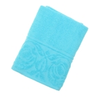 Полотенце махровое банное "Цветок", размер 70х130 см, 300 г/м2, цвет голубой - Фото 1