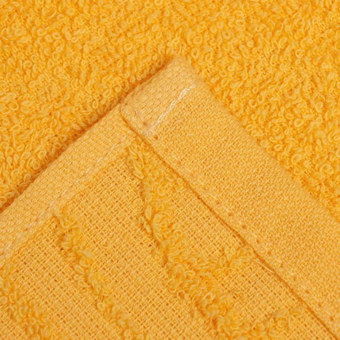 Полотенце махровое банное "Волна", размер 70х130 см, 300 г/м2, цвет жёлтый - фото 1889139777