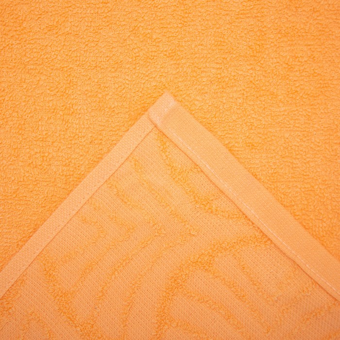 Полотенце махровое банное "Волна", размер 70х130 см, 300 г/м2, цвет оранжевый - фото 1889139781