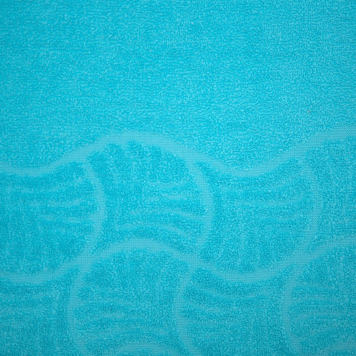 Полотенце махровое "Волна", размер 50х90 см, 300 гр/м2, цвет голубой - фото 1889139788