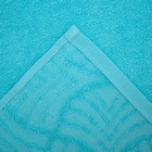Полотенце махровое "Волна", размер 50х90 см, 300 гр/м2, цвет голубой - Фото 3